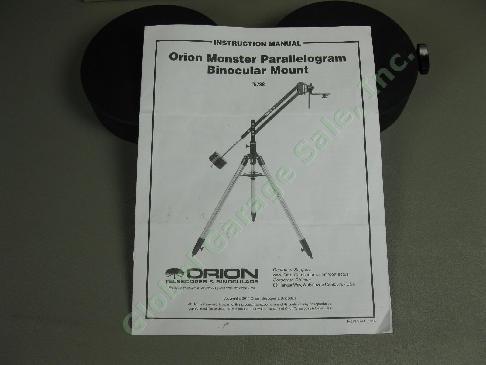 Orion Monster Parallelogram Binocular Telescope Mount Tripod #5738 One Owner! 7