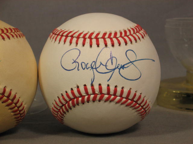 Roger Clemens Dwight Evans Signed Baseballs Boston Red Sox NR! 1