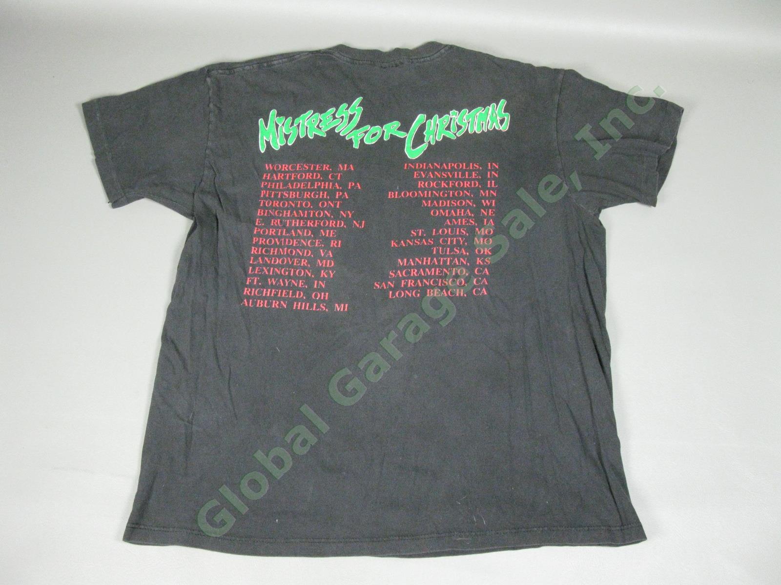 2 Vintage AC/DC T-Shirts Lot Mistress For Christmas Concert Tour & TNT Size M/L 2