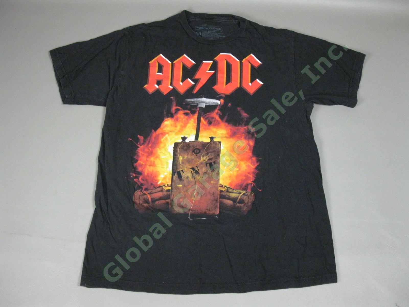 2 Vintage AC/DC T-Shirts Lot Mistress For Christmas Concert Tour & TNT Size M/L 5