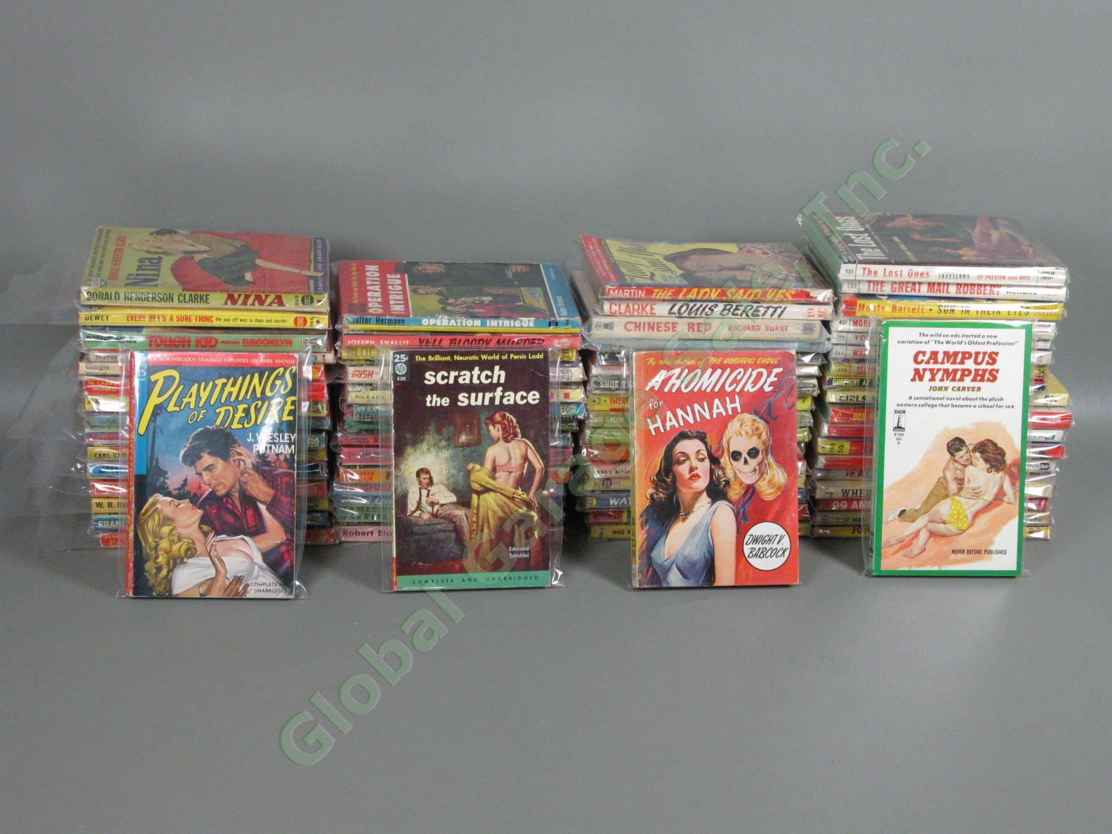 67 Vintage 1940s 50s Sleaze Pulp Fiction Erotica Adult Nightstand Book Lot Avon+