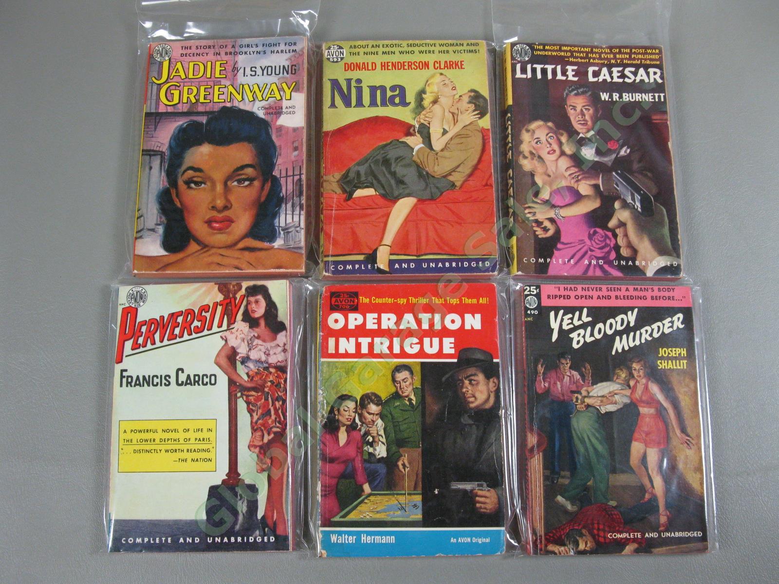 67 Vintage 1940s 50s Sleaze Pulp Fiction Erotica Adult Nightstand Book Lot Avon+ 4