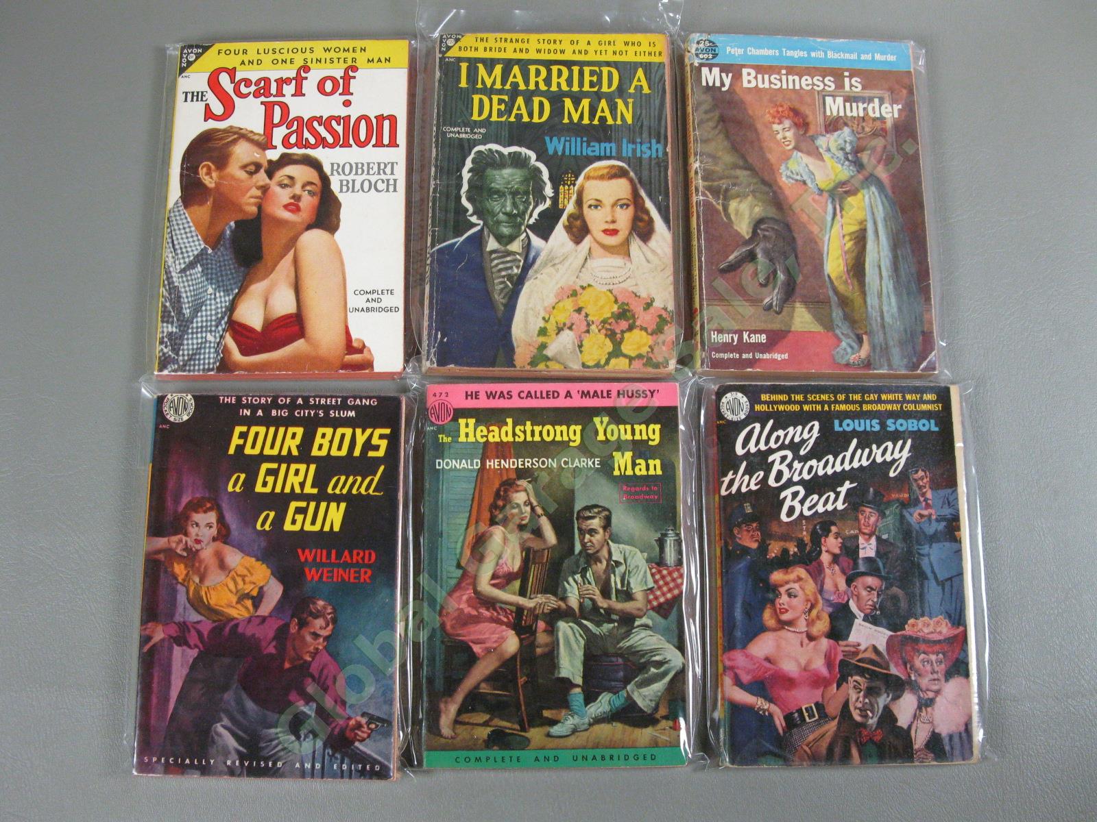 67 Vintage 1940s 50s Sleaze Pulp Fiction Erotica Adult Nightstand Book Lot Avon+ 5