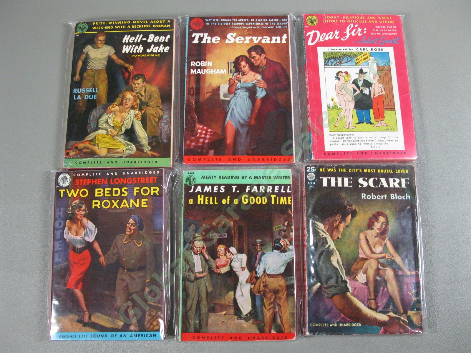 67 Vintage 1940s 50s Sleaze Pulp Fiction Erotica Adult Nightstand Book Lot Avon+ 6