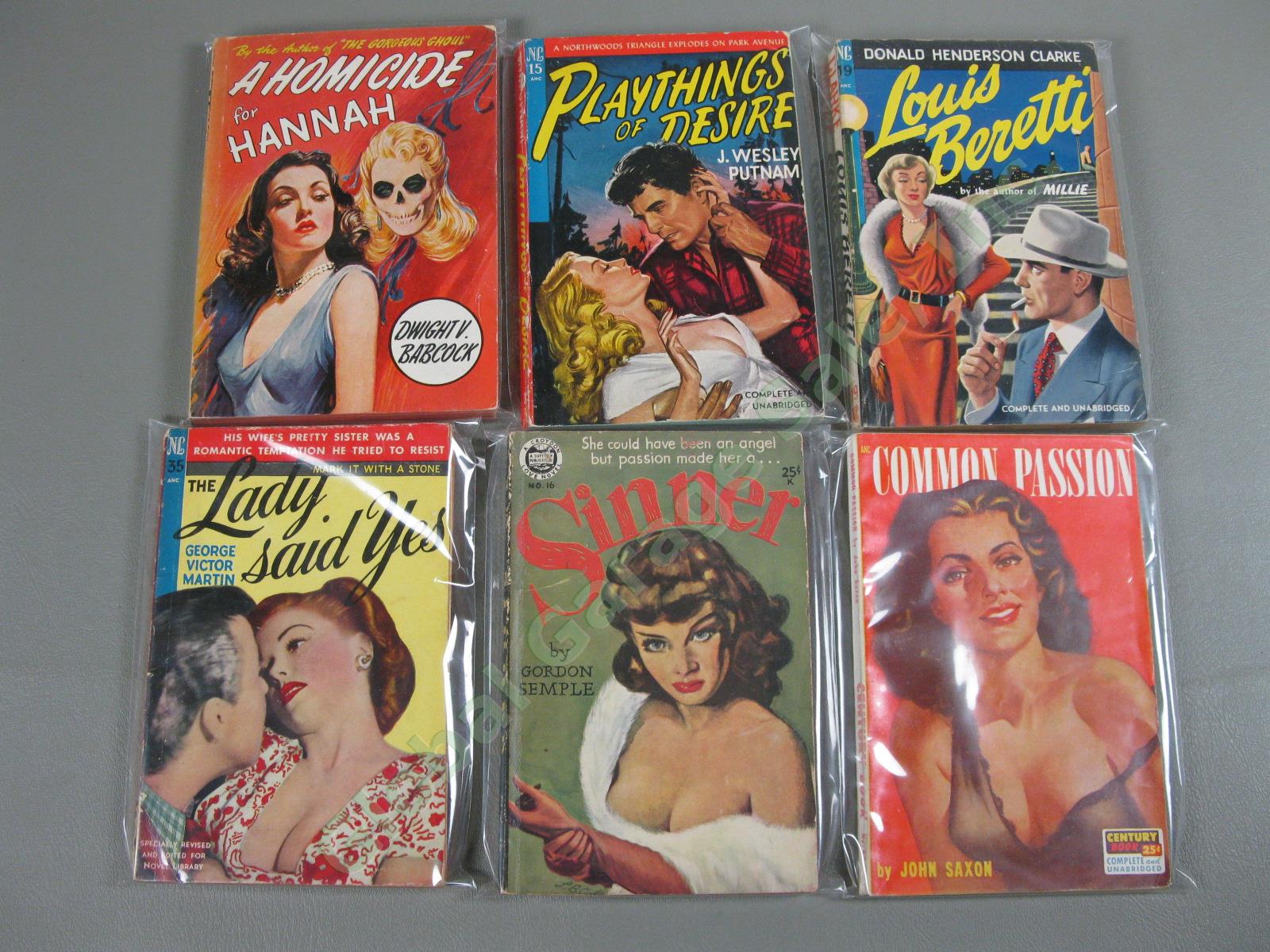 67 Vintage 1940s 50s Sleaze Pulp Fiction Erotica Adult Nightstand Book Lot Avon+ 7