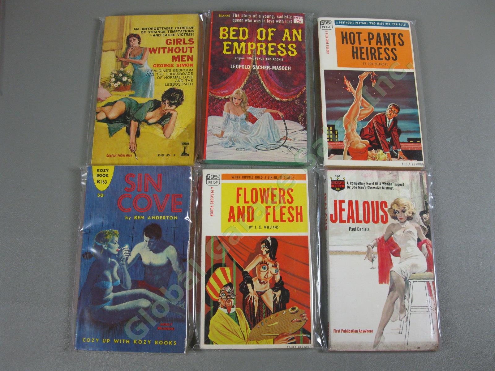 67 Vintage 1940s 50s Sleaze Pulp Fiction Erotica Adult Nightstand Book Lot Avon+ 10