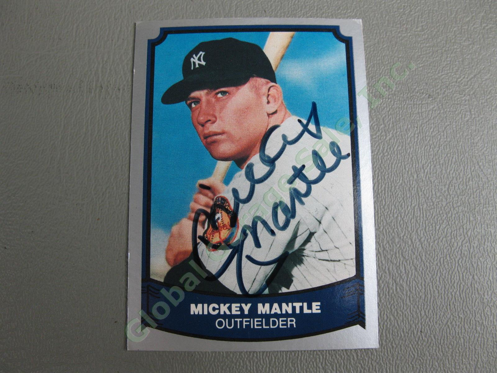 Mickey Mantle Hand Signed Baseball Card Legends #7 JSA Authenticated NY Yankees 1