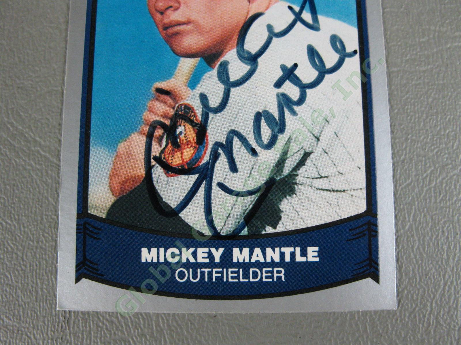 Mickey Mantle Hand Signed Baseball Card Legends #7 JSA Authenticated NY Yankees 3