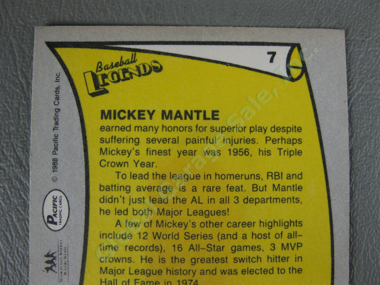 Mickey Mantle Hand Signed Baseball Card Legends #7 JSA Authenticated NY Yankees 4