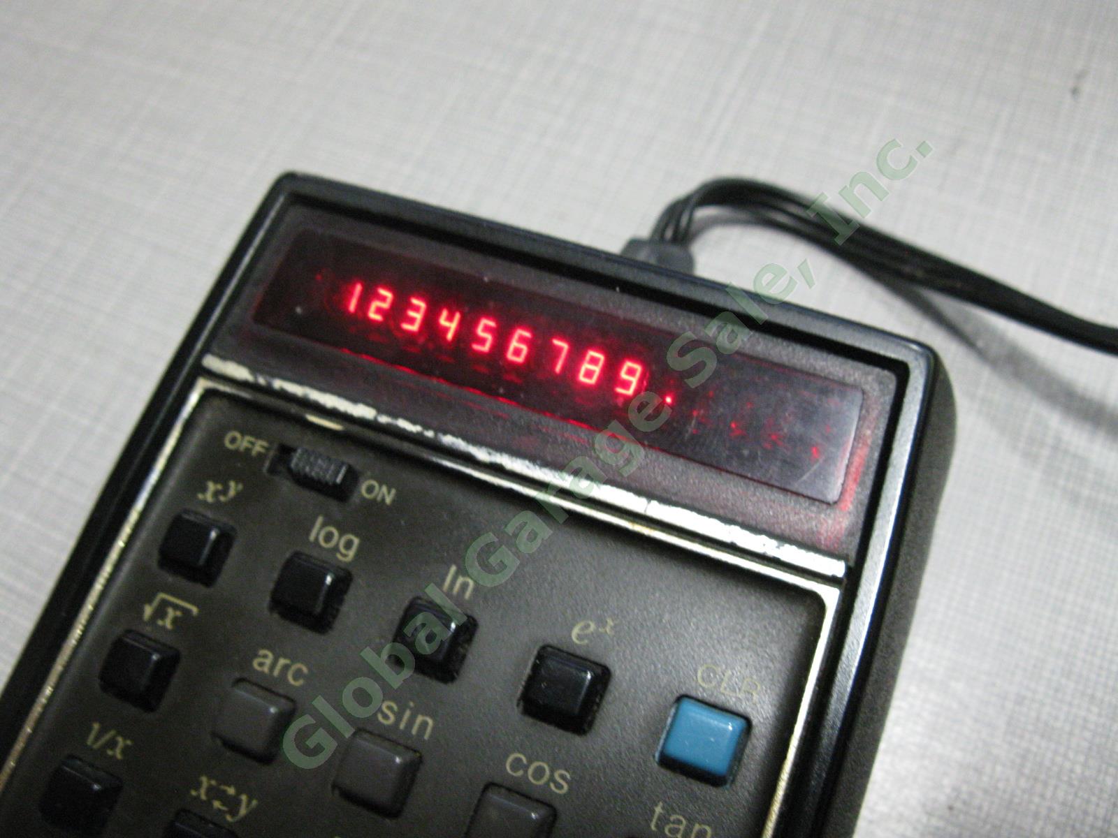 Vintage HP-35 Calculator w/ Manual Hard Case & Power Adapter Hewlett Packard NR 9