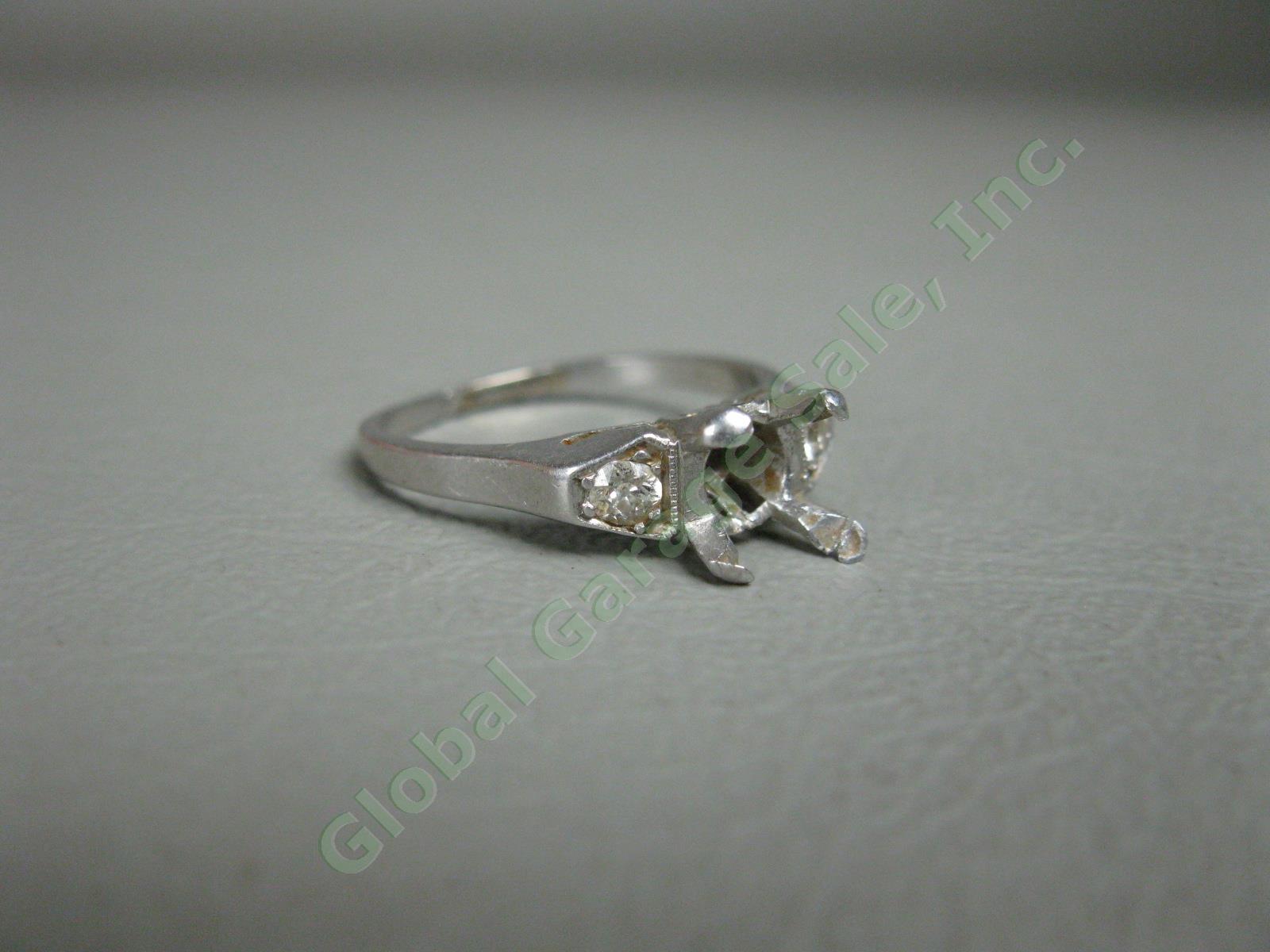 Vintage Platinum Diamond Size 7 Wedding/Engagement Band Ring 4.4 Grams NO RES! 2