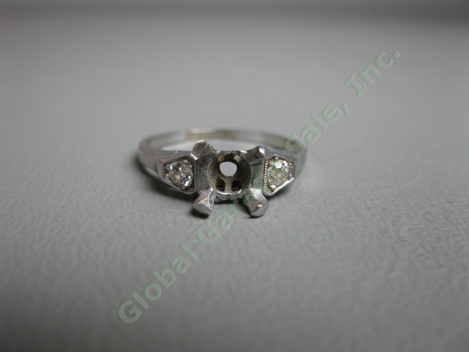 Vintage Platinum Diamond Size 7 Wedding/Engagement Band Ring 4.4 Grams NO RES! 6