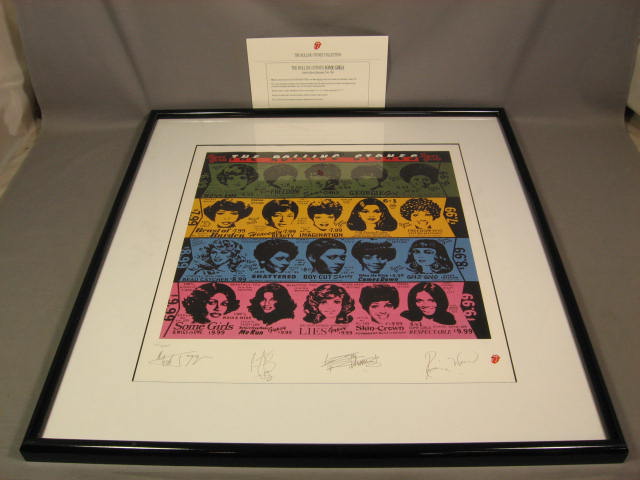 Rare Rolling Stones Some Girls Lithograph Print Poster