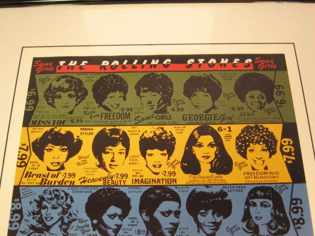 Rare Rolling Stones Some Girls Lithograph Print Poster 2