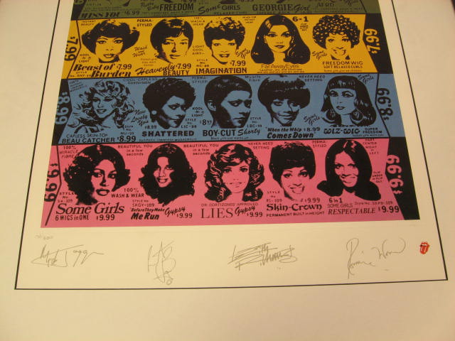 Rare Rolling Stones Some Girls Lithograph Print Poster 3