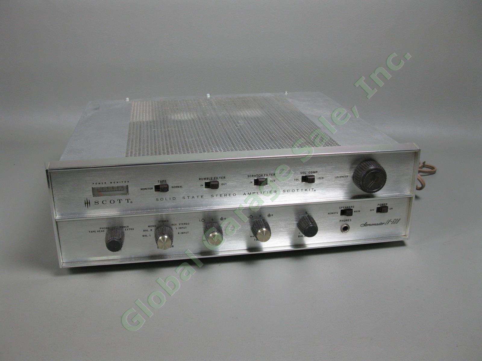 Vintage Scott Stereomaster LK-60B Silver Face Stereo Amplifier Tested 1116766 NR