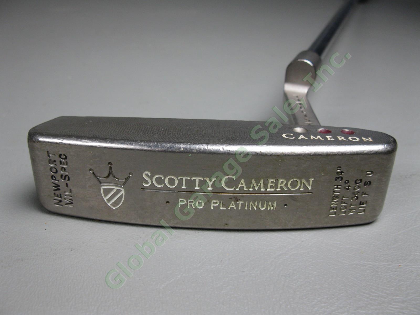 Scotty Cameron Pro Platinum Newport Mil-Spec Putter 34" 4 Deg Loft 340G w/Cover 1