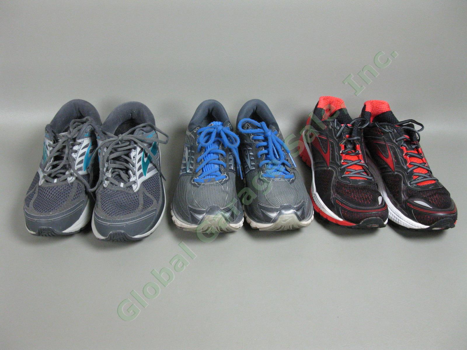 10 Pairs Mens Sneaker Shoe Lot New Balance Under Armour Asics Brooks Size 8.5-11 5