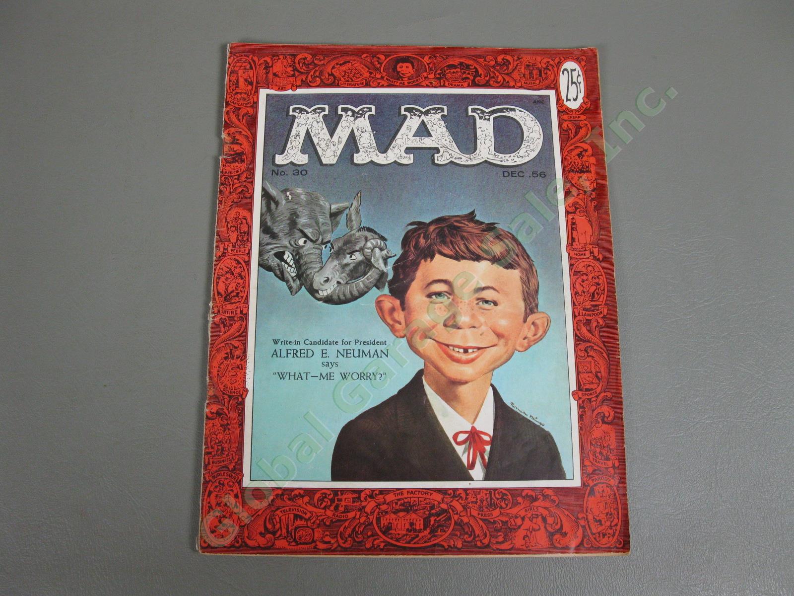 14 Mad Magazine 1950s Lot Incl Issues #25 26 27 28 29 30 31 32 35 Low-Mid Grade 11