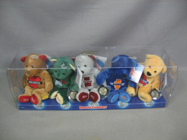 50 State Quarter Cuddlers Mary Meyer Bears Complete Set 5