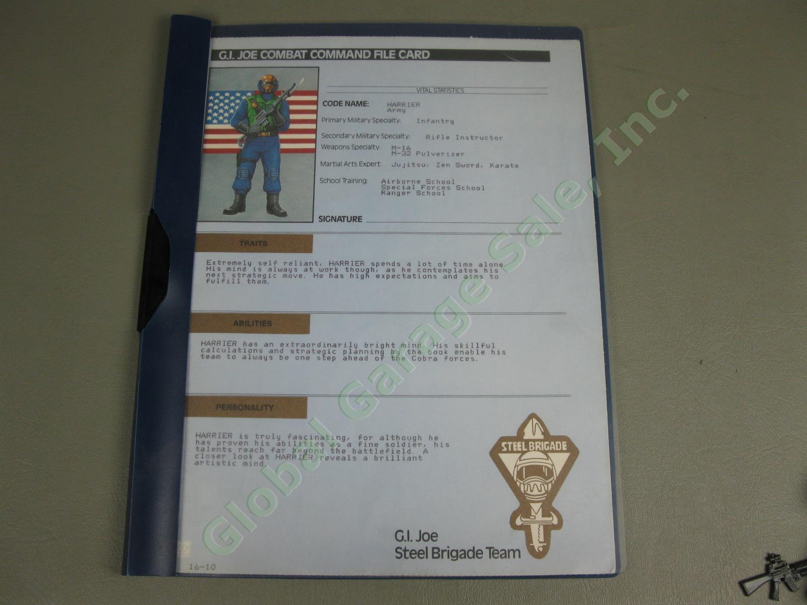 MINT 1992 GI Joe Gold Steel Brigade V2 Mail in Away Exclusive Filecard Rifle NR 3