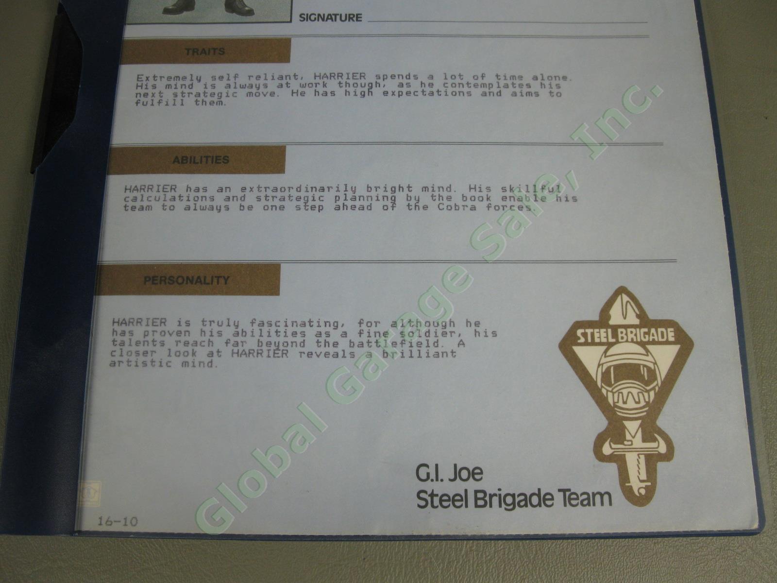 MINT 1992 GI Joe Gold Steel Brigade V2 Mail in Away Exclusive Filecard Rifle NR 5