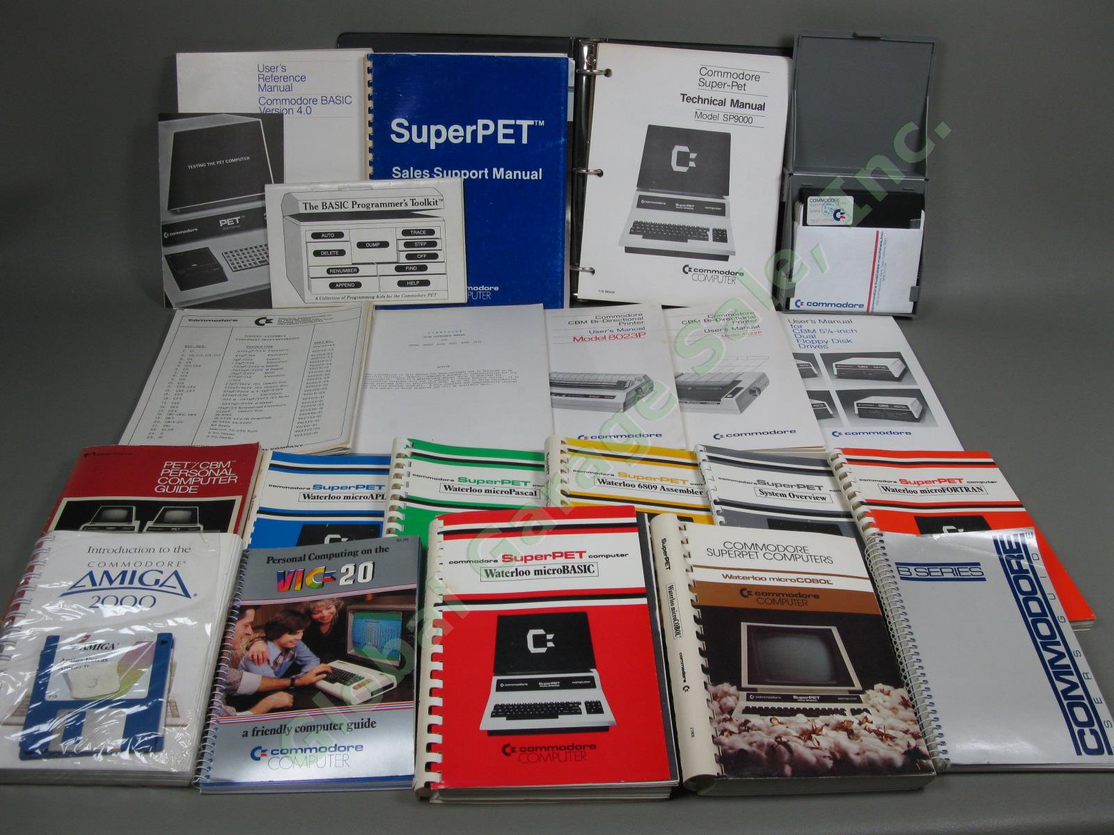 HUGE 50 Commodore Computer Users Manual/Guide Book Disk Schematics Lot SuperPet
