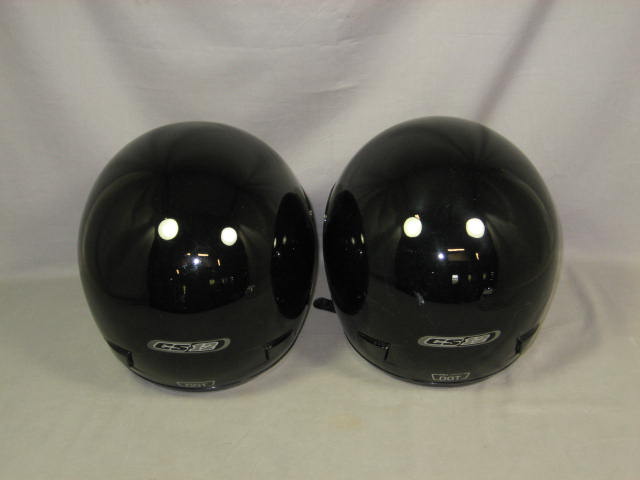 2 HJC CS12 CS 12 Black Motorcycle Helmets W/Shields L M 2
