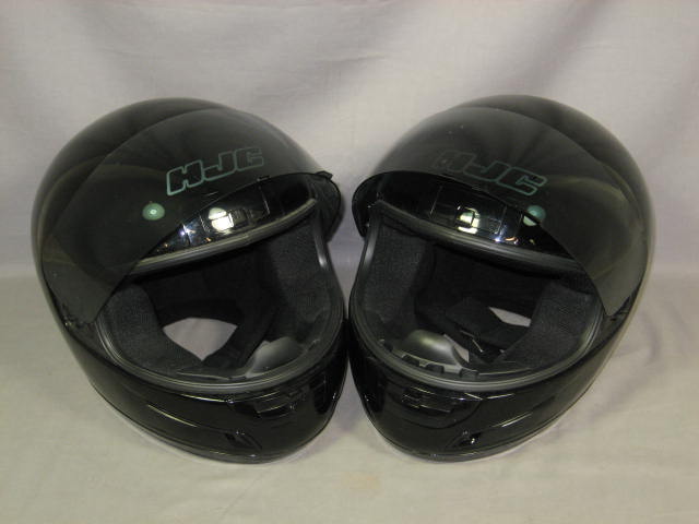 2 HJC CS12 CS 12 Black Motorcycle Helmets W/Shields L M 4