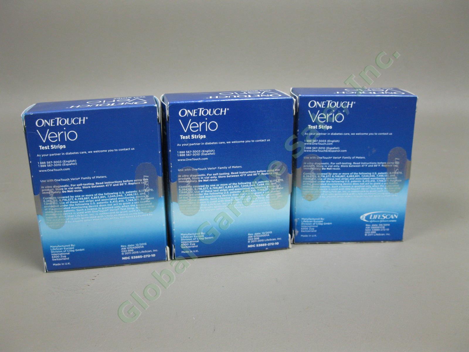1100 NEW OneTouch Verio Diabetic Glucose Test Strips Sealed Lot Exp 2018-2019 NR 4