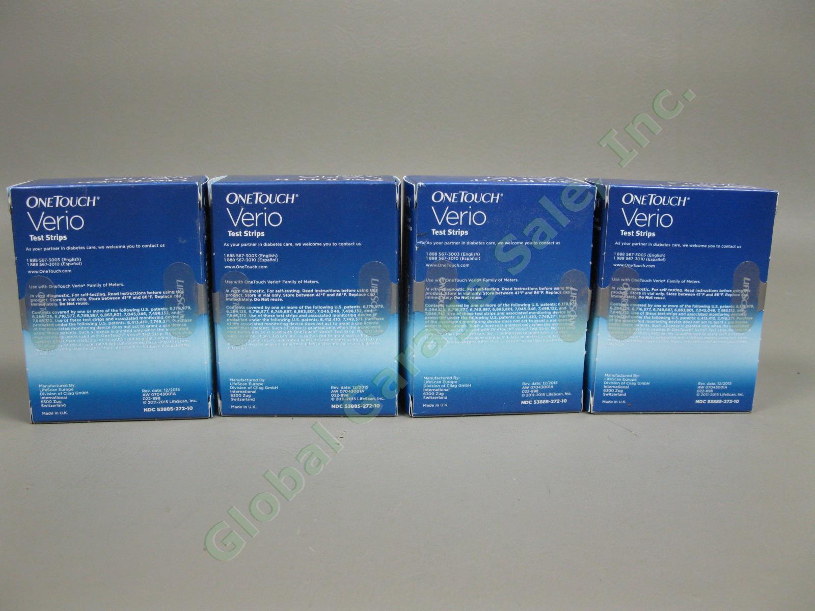 1100 NEW OneTouch Verio Diabetic Glucose Test Strips Sealed Lot Exp 2018-2019 NR 11