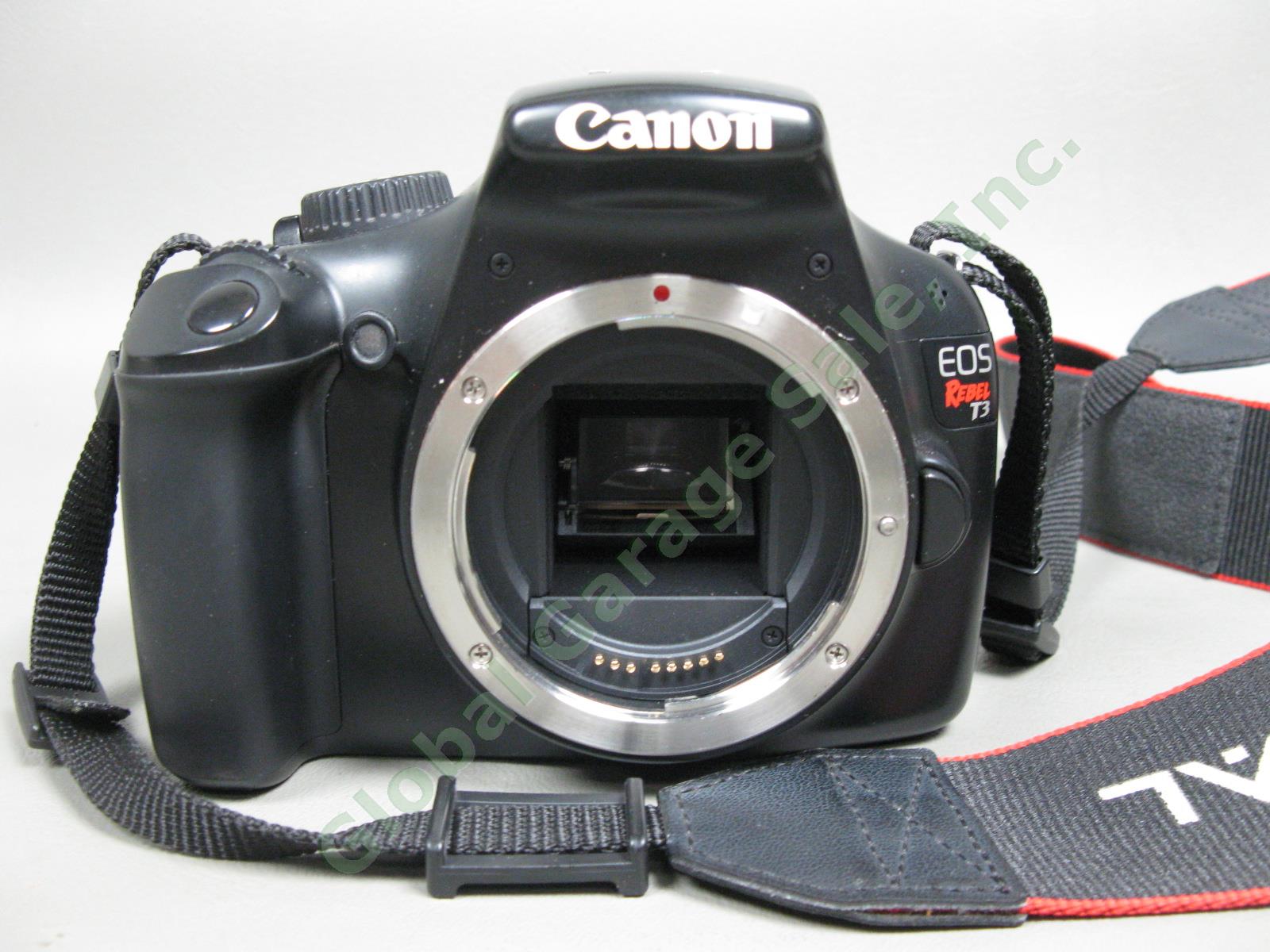 Canon EOS Rebel T3 SLR Camera Lot 80/200mm Lens Portable Tripod Eddie Bauer Bag 4