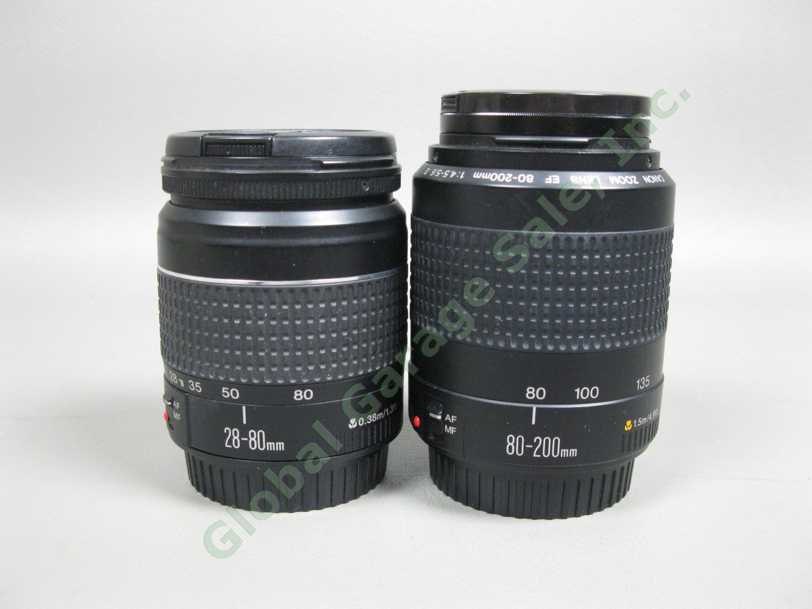 Canon EOS Rebel T3 SLR Camera Lot 80/200mm Lens Portable Tripod Eddie Bauer Bag 5