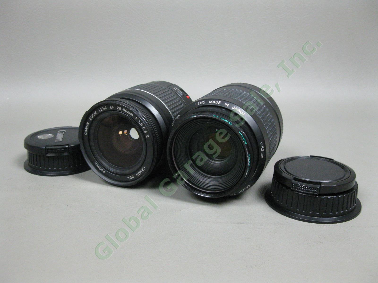 Canon EOS Rebel T3 SLR Camera Lot 80/200mm Lens Portable Tripod Eddie Bauer Bag 6