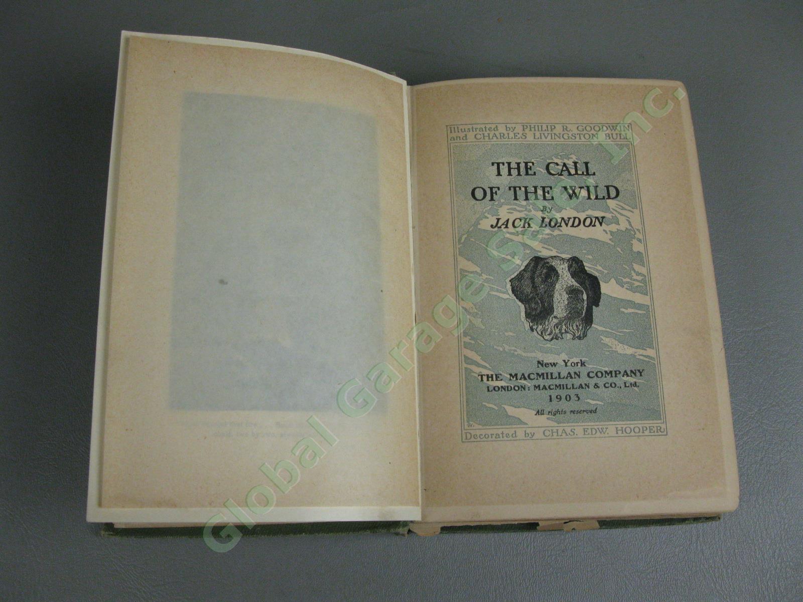 The Call of the Wild Jack London July 1903 1st Edition 2nd Printing HC Book NR 4