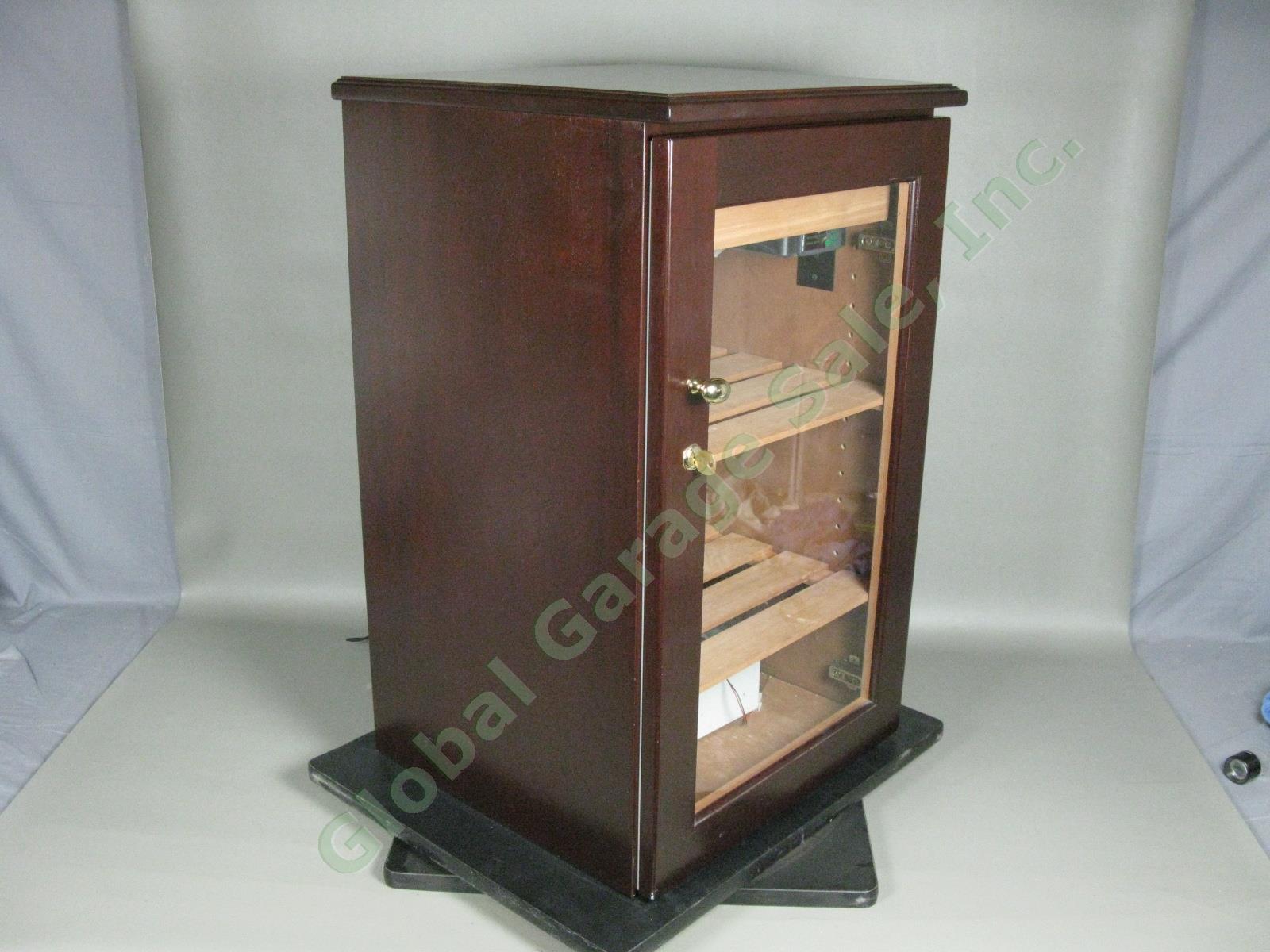 Large Wood Cigar Humidor Cabinet Full Gauge MT-530 Super Controller ID 26x16x15 1