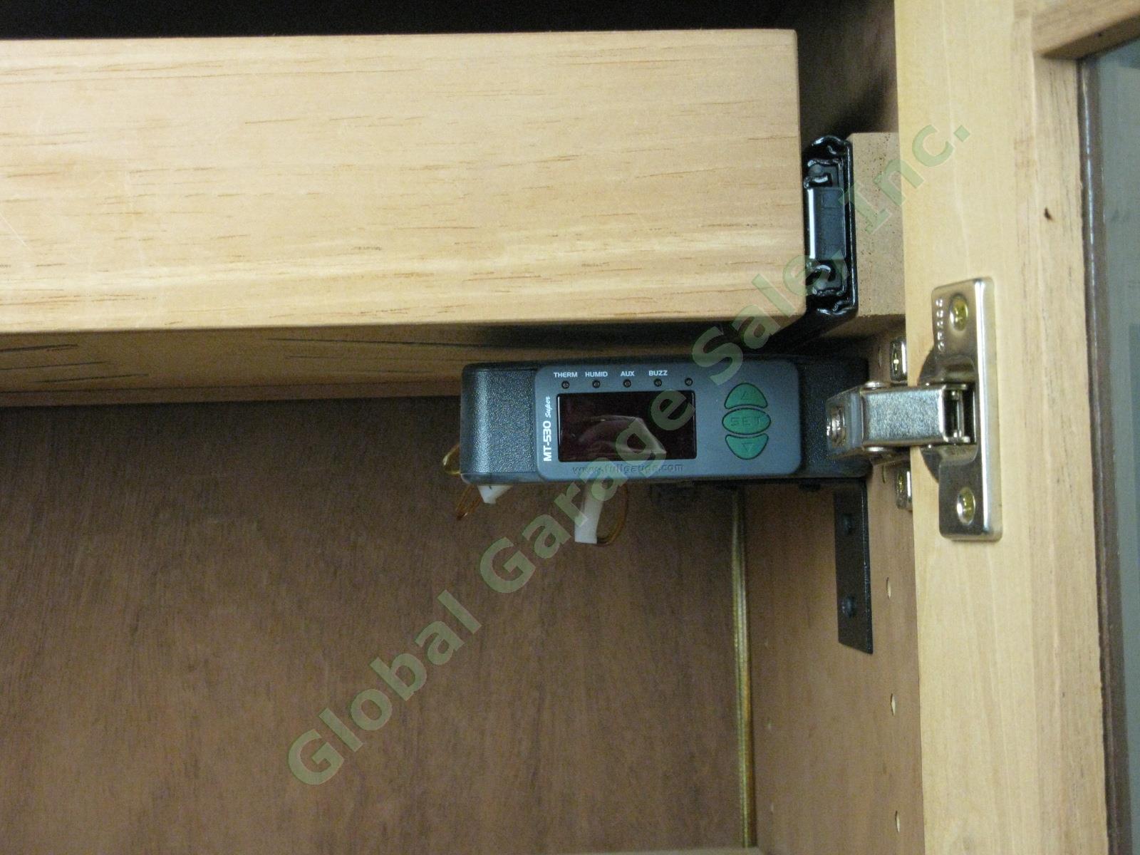 Large Wood Cigar Humidor Cabinet Full Gauge MT-530 Super Controller ID 26x16x15 5