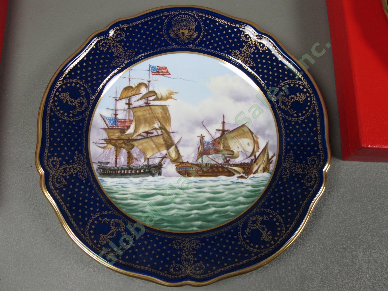 6 Vintage Spode Maritime Plates War Of 1812 US Navy Battles Ltd Ed Full Set NR! 1