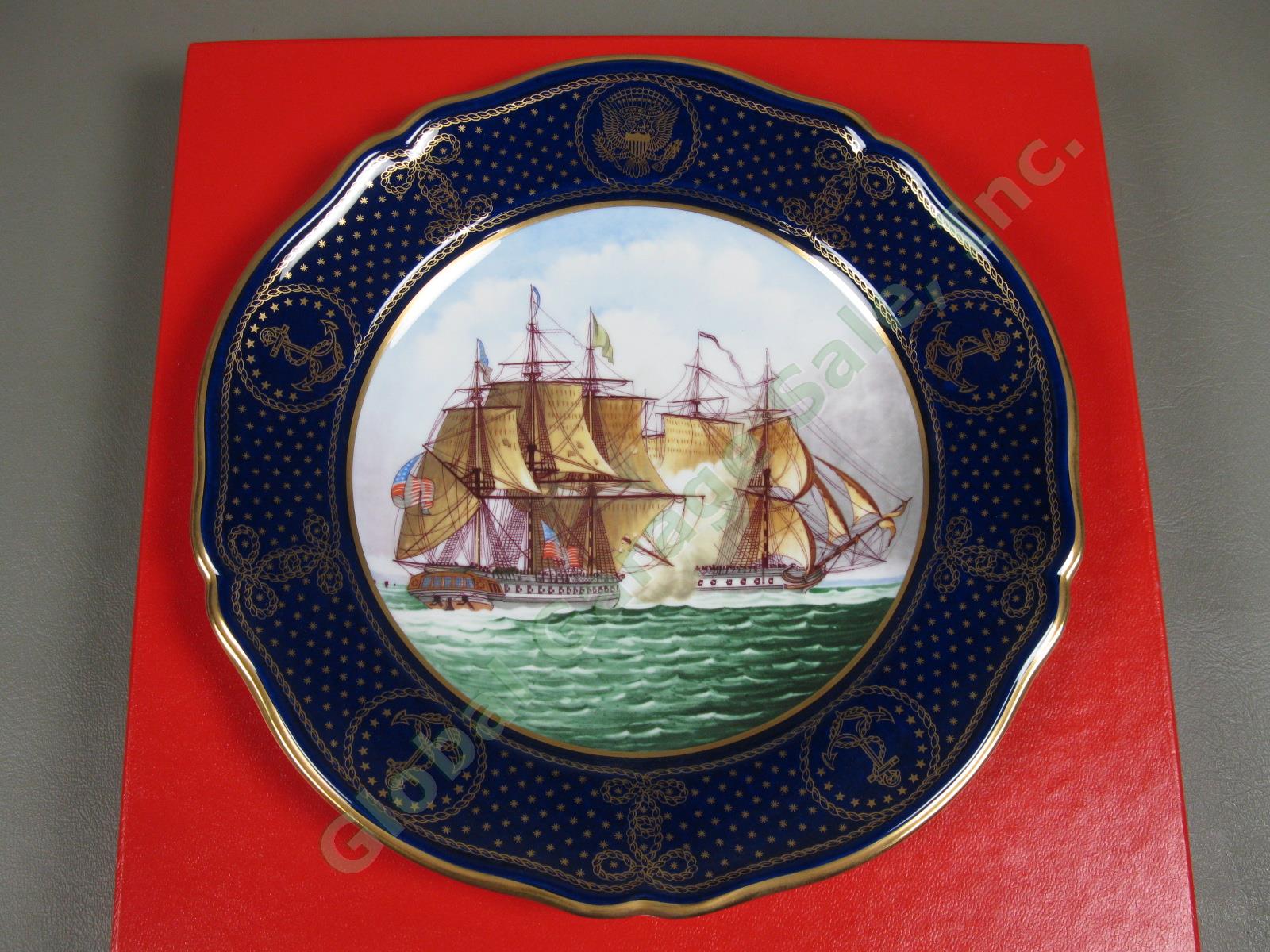 6 Vintage Spode Maritime Plates War Of 1812 US Navy Battles Ltd Ed Full Set NR! 13