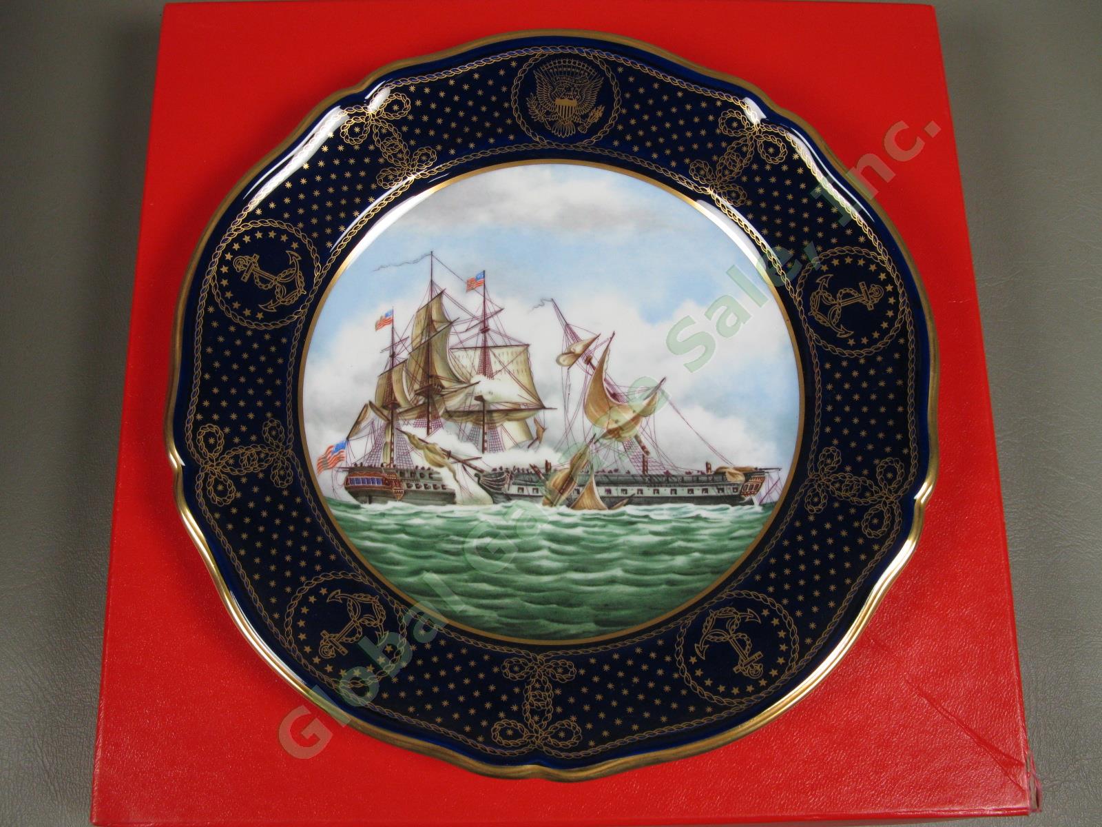 6 Vintage Spode Maritime Plates War Of 1812 US Navy Battles Ltd Ed Full Set NR! 17