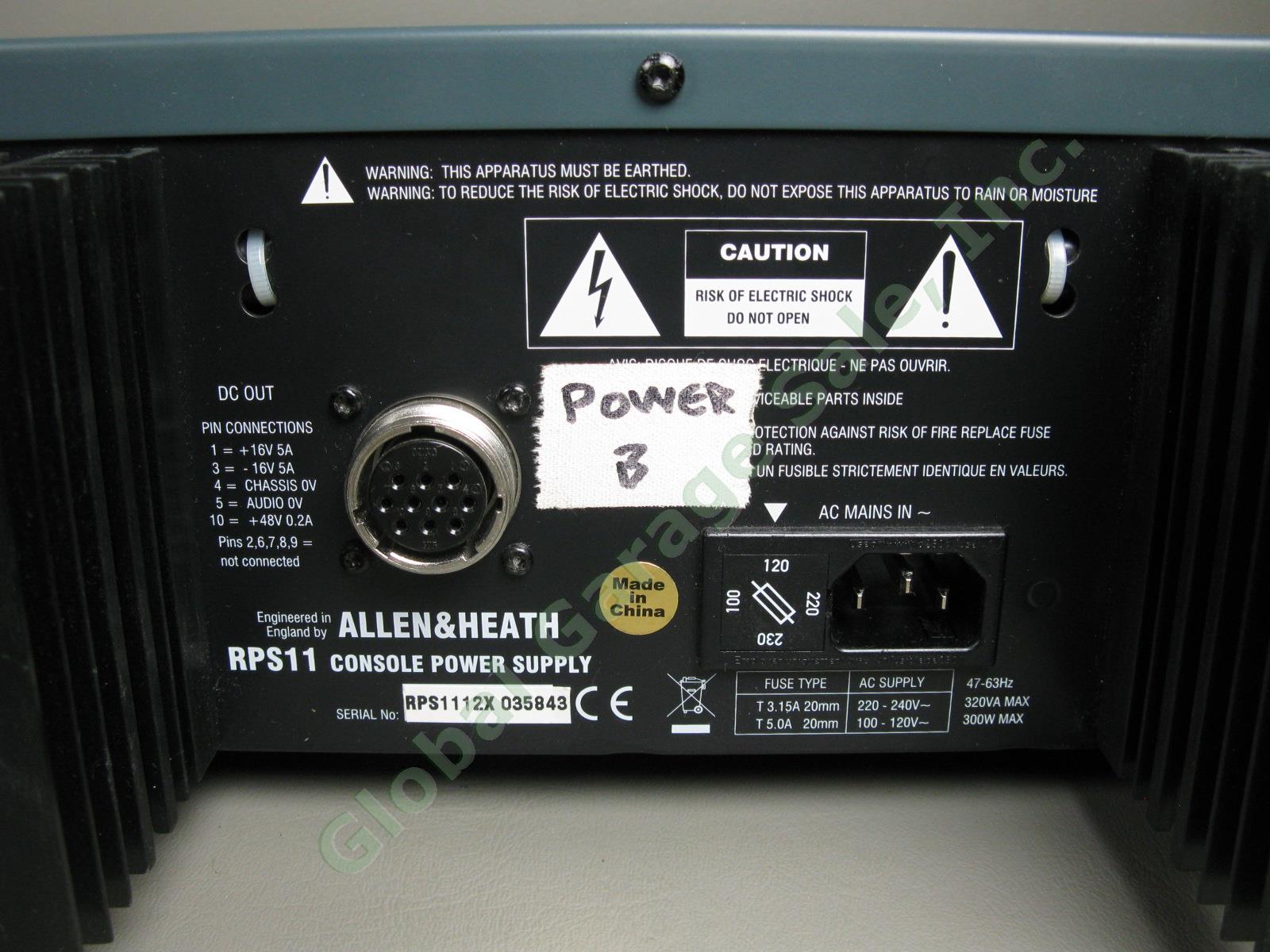 Allen + Heath GL3800 24 Frame Mixing Board Console w/Power Supply + Road Case 17