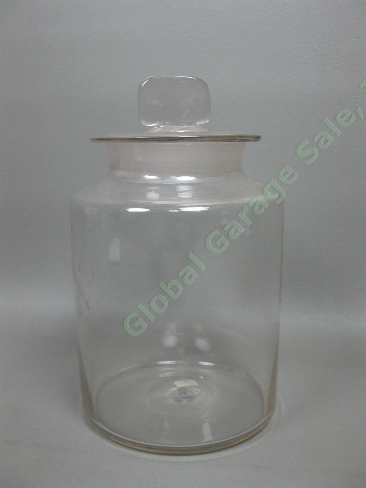 RARE Louis Agassiz 1871 Harvard Flint Glass Specimen Jar COA New England Co NR 2