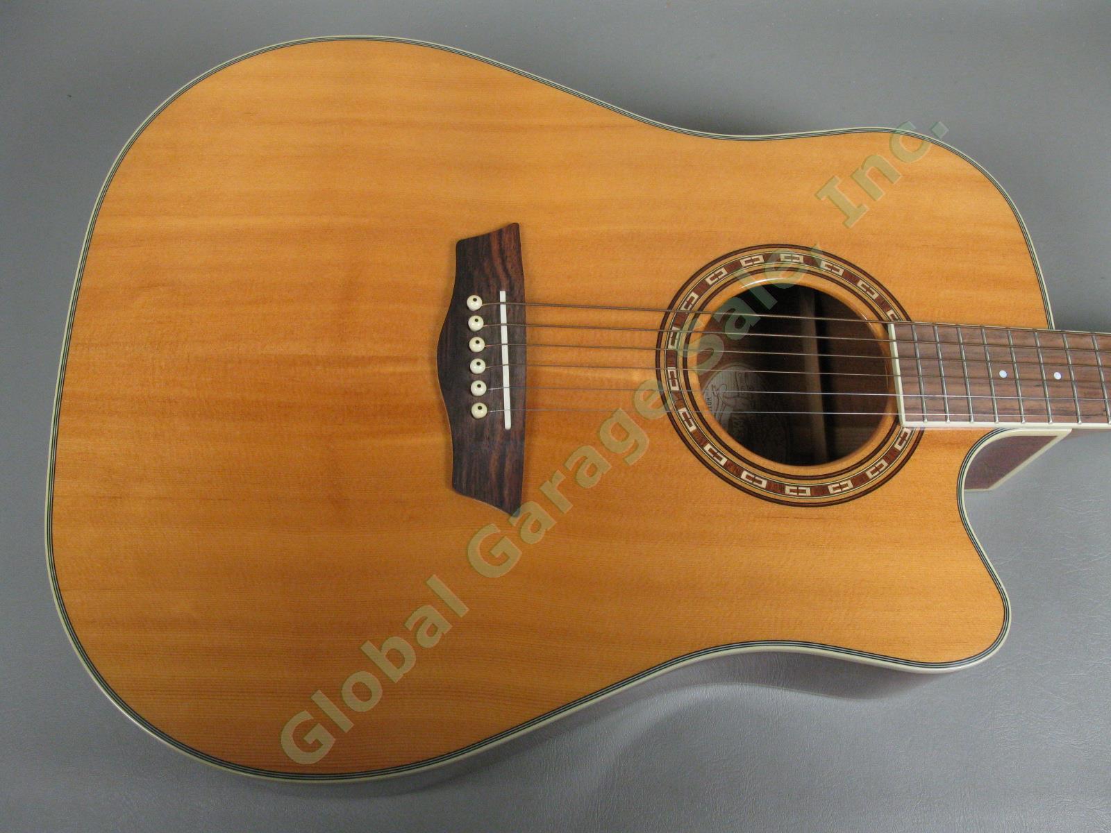 Washburn WD-10SCE Acoustic Electric Cutaway Guitar w/Case + Fishman 301T MINT! 2