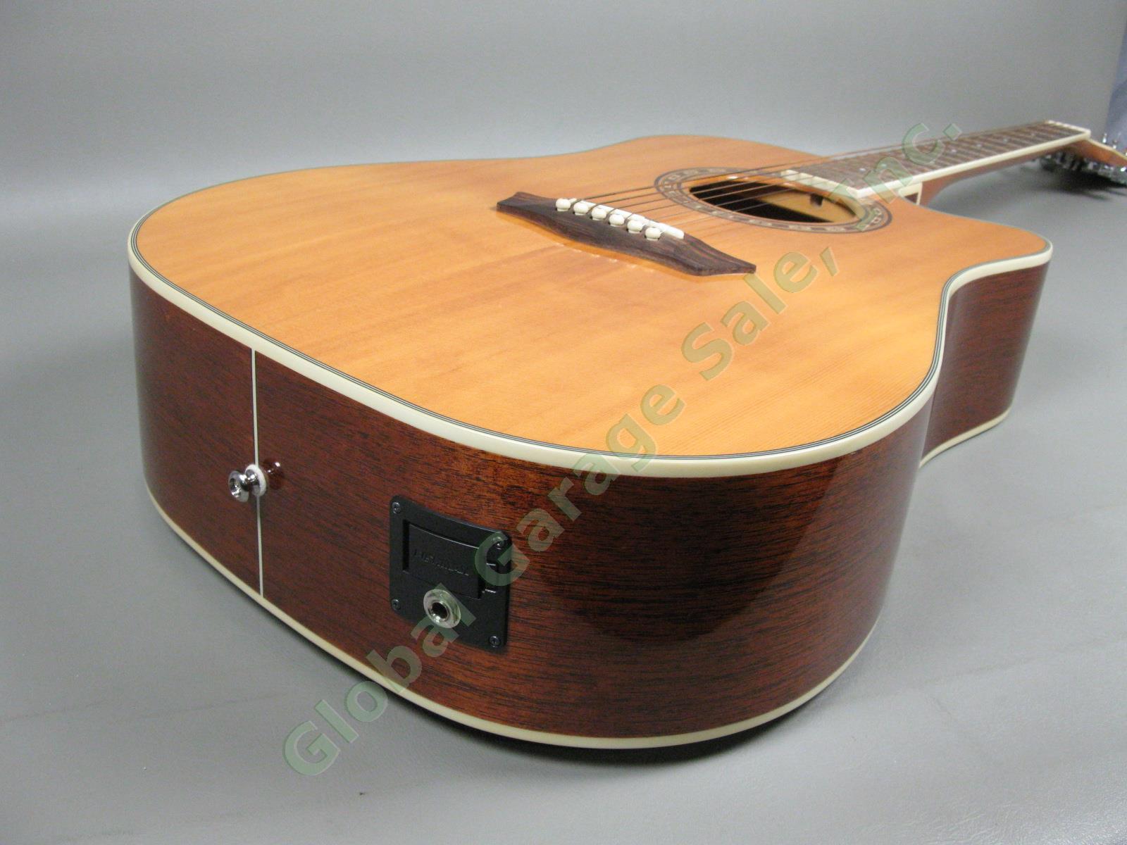Washburn WD-10SCE Acoustic Electric Cutaway Guitar w/Case + Fishman 301T MINT! 7