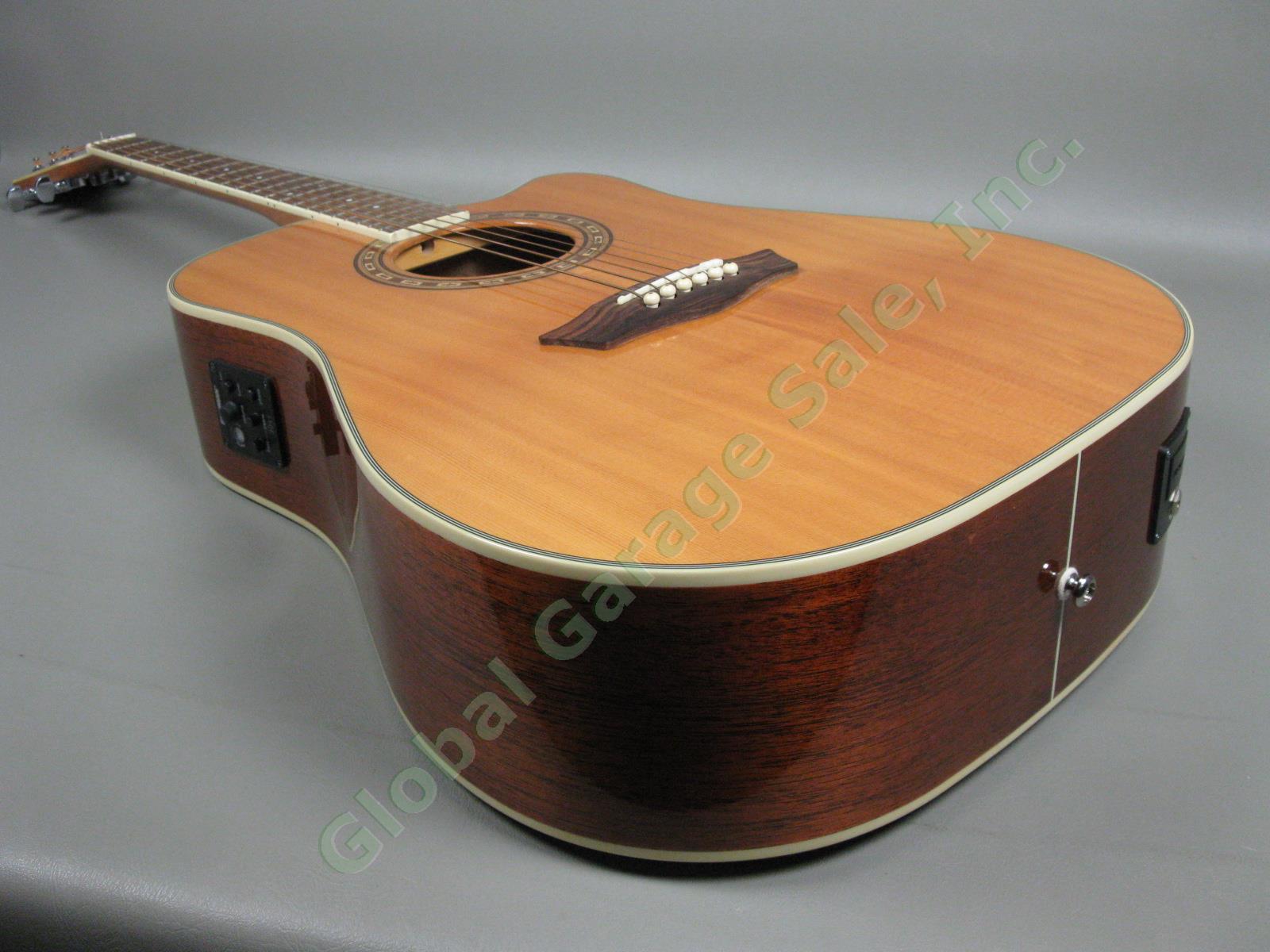 Washburn WD-10SCE Acoustic Electric Cutaway Guitar w/Case + Fishman 301T MINT! 8