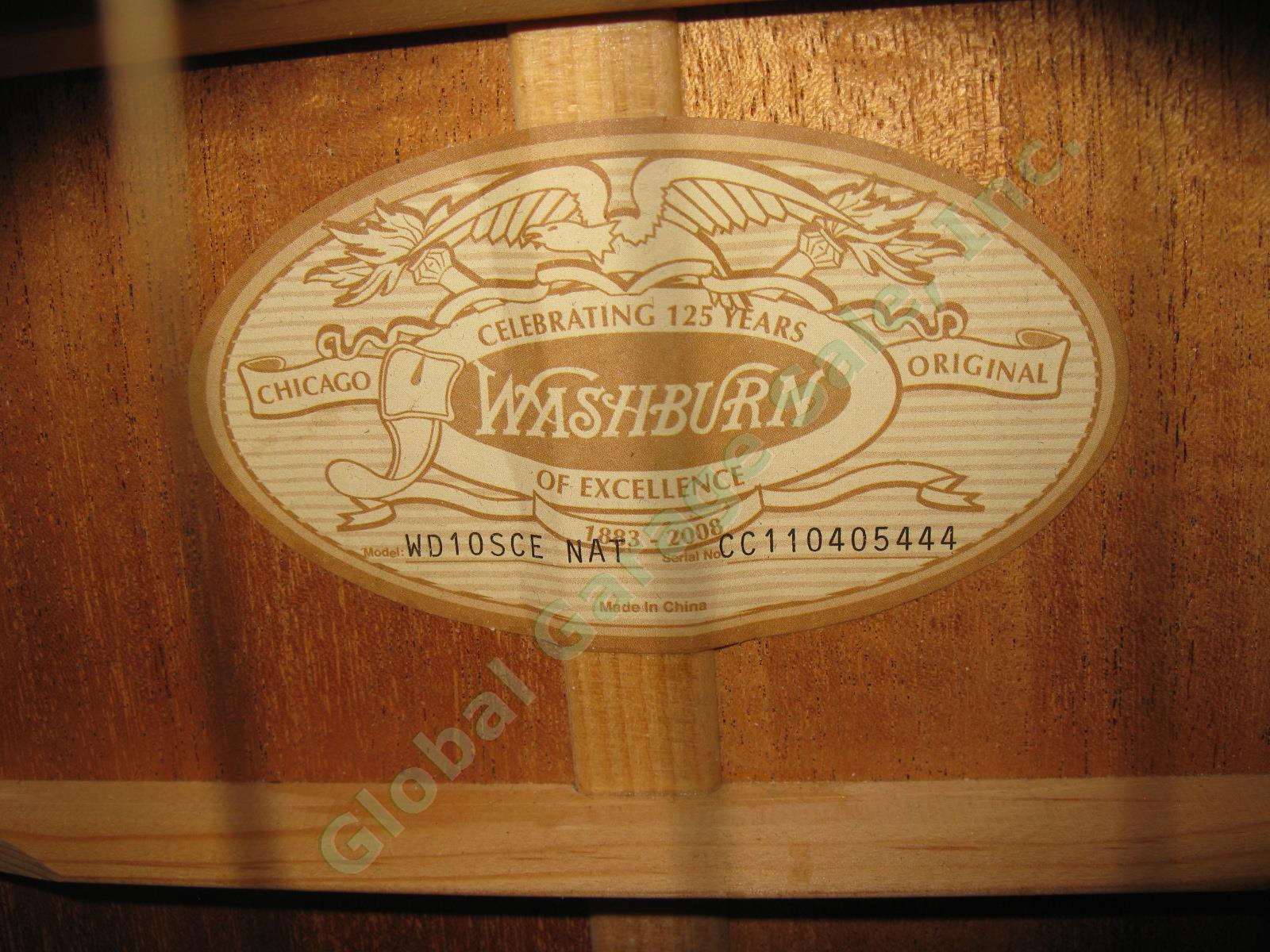 Washburn WD-10SCE Acoustic Electric Cutaway Guitar w/Case + Fishman 301T MINT! 16