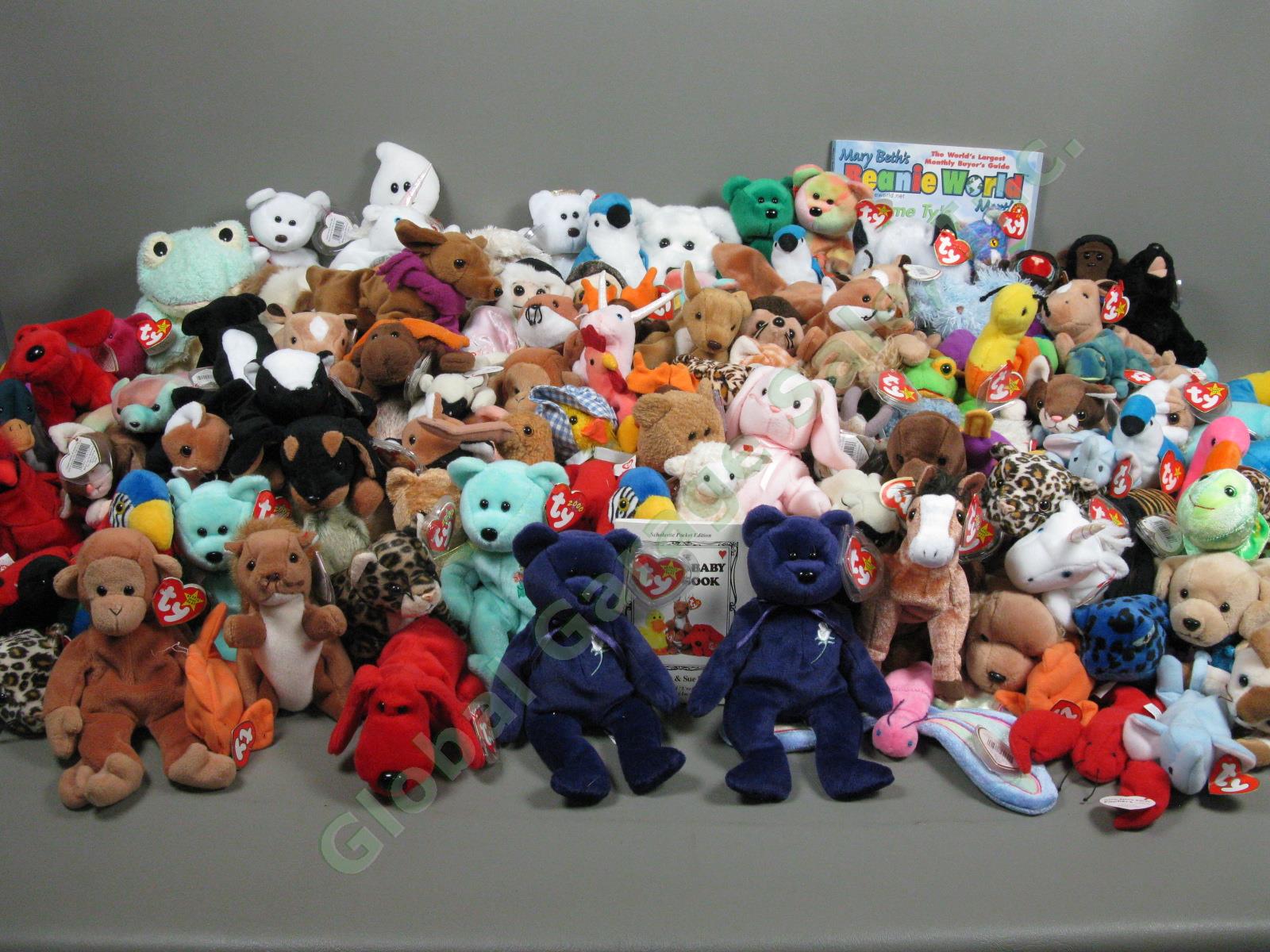 120 Beanie Baby Collection 28lb Red Stamp Tush Tag PVC Errors Princess Di No Res