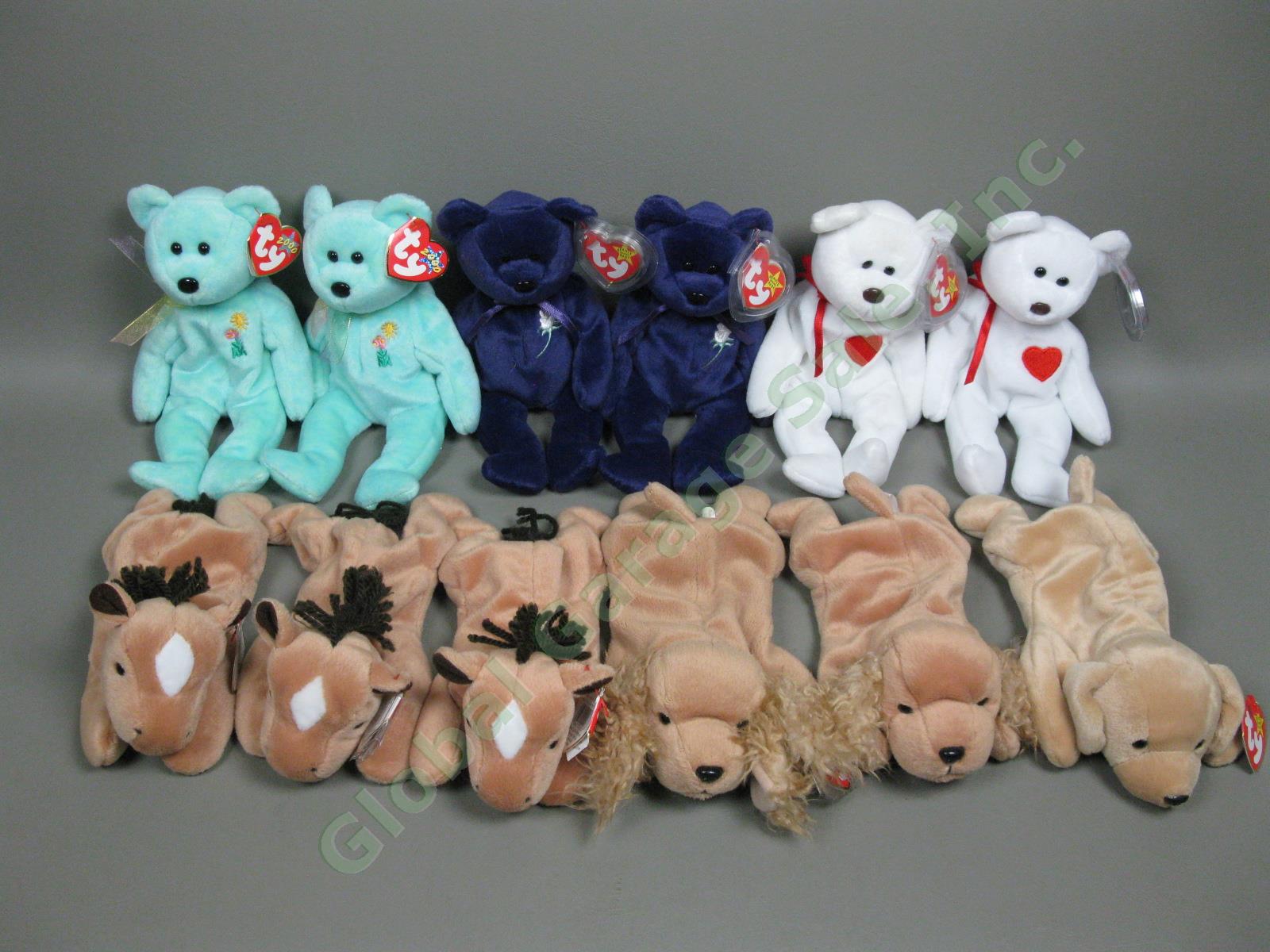 120 Beanie Baby Collection 28lb Red Stamp Tush Tag PVC Errors Princess Di No Res 4