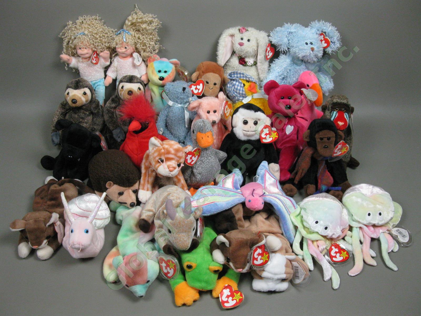 120 Beanie Baby Collection 28lb Red Stamp Tush Tag PVC Errors Princess Di No Res 10