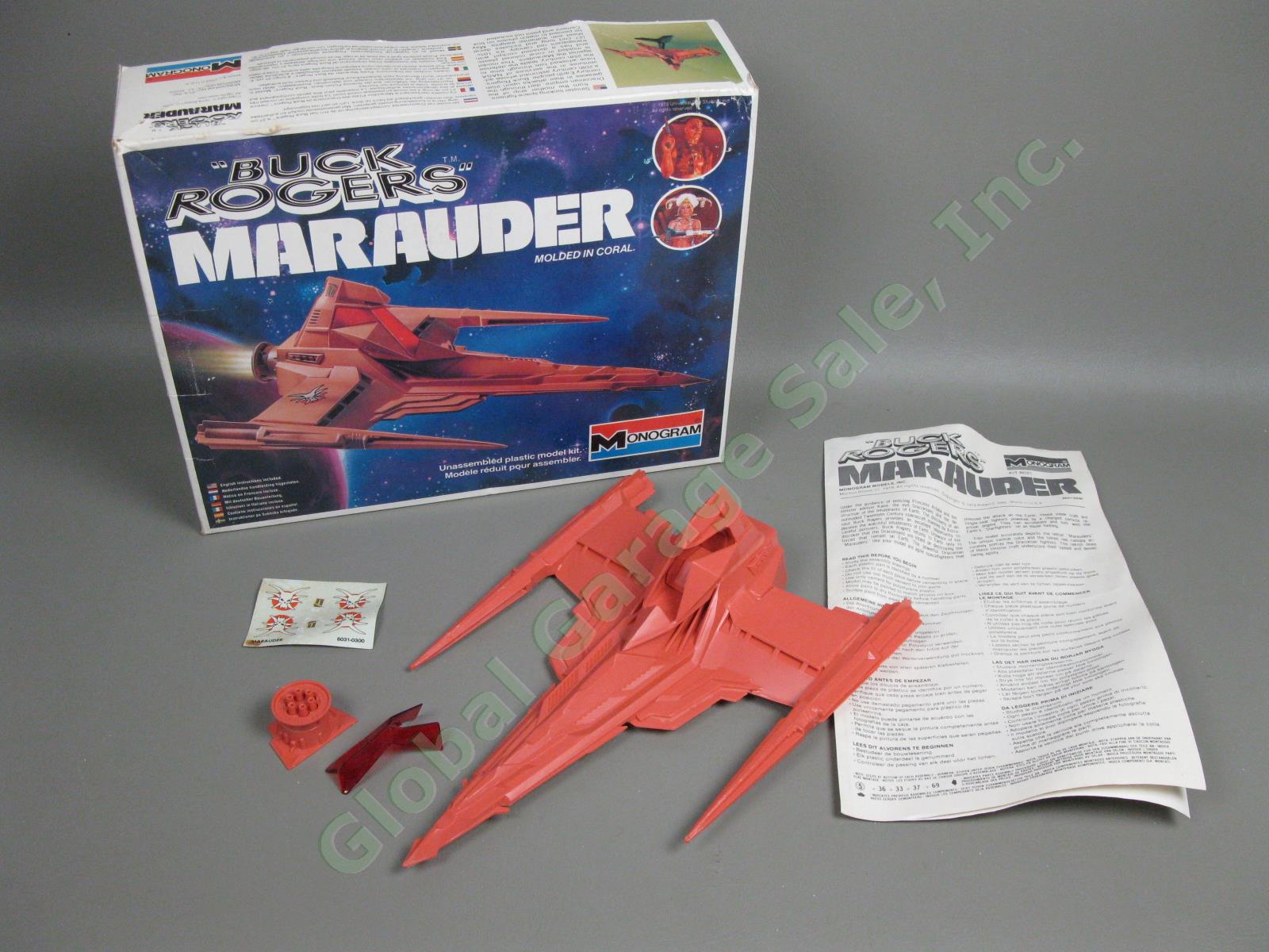 1970s Buck Rogers Marauder & Starfighter Plastic Model Kits Monogram #6030/6031 3
